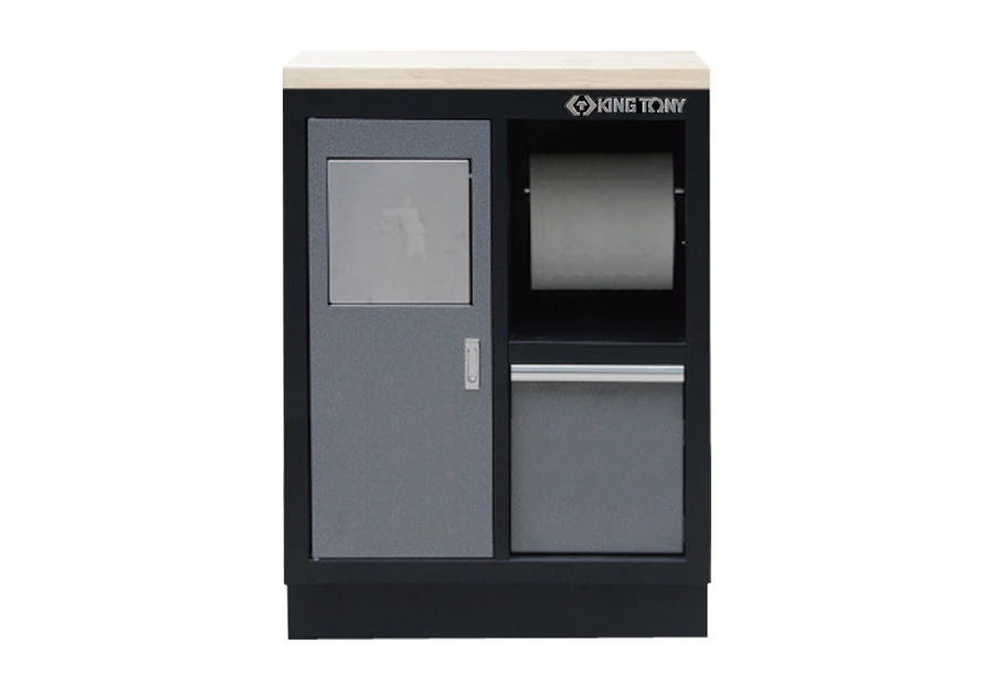 KING TONY Держатель бумаги + отсек для мусора серый 680 x 460 x 910мм | 87D11-11A-KG