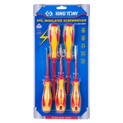KING TONY Набор отверток, диэлектрические, 5 предметов | 30615MR