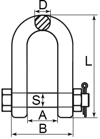 Скоба такелажна пряма G80