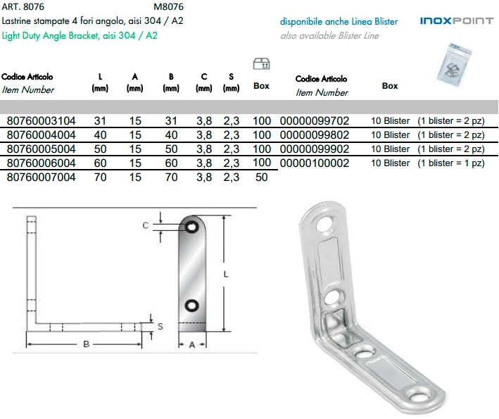 Light Duty Angle Bracket, aisi 304.png Light Duty Angle Bracket, aisi 304.png
