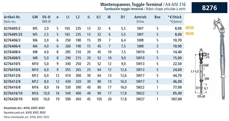 Талрепи з перекидним з'єднанням Талрепи з перекидним з'єднанням