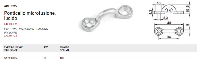 Нержавеющая оковка для строп с усиленным основанием Нержавеющая оковка для строп с усиленным основанием