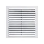 Решітка вентиляційна 137х137 мм, з сіткою, нахилені жалюзі Air | 61-110