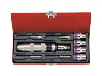 KING TONY Отвертка ударная 1/2" 10пр. | 4505MR