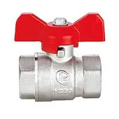 Кран латунний шаровий Base 3/4 різьба В/В ручка метелик Double-lin | 78-076