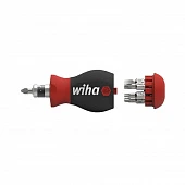 WIHA Отвёртка с магазином бит Stubby смешанная комплектация с 7 двойными битами 1/4" | W43613