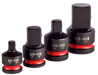 MILWAUKEE Набір перехідників ShW STD(3/8"-1/4"; 3/8"-1/2"; 1/2"-3/8"; 1/2"-3/4") | 4932480356