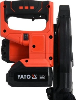 YATO Пила торцьовальна акумуляторна YATO : Li-Ion 18 В, 4 АГод, диск Ø=185/30 мм, різ 0°/45°-51/35мм