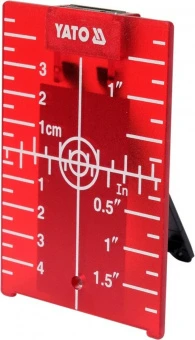 YATO Пластина прицільна для нівеліра червона YATO 105х 75х 3,2 мм  | YT-30464