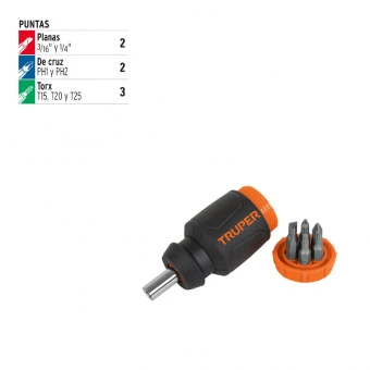 TRUPER DTROM-7 Викрутка-ручка Mini, 7 біт