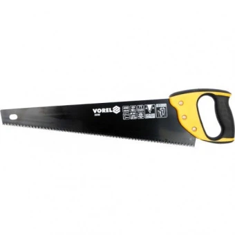 VOREL Ножівка по дереву : L= 450мм, W= 1мм, Тефлонове покриття, 65Mn,Тверд. 50-54 HRC, 7 зуб./1" | 2