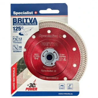 Specialist+ 11/2-4125 Диск алмазний BRITVA 125x1,3x22