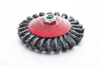 Щётка конус стальные витки 125мм (УШМ) APRO