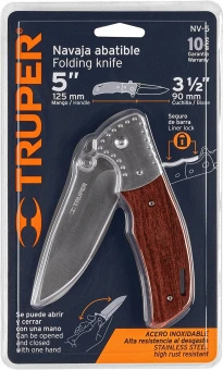 Truper NV-5 Нож складной со стропорезом 120мм