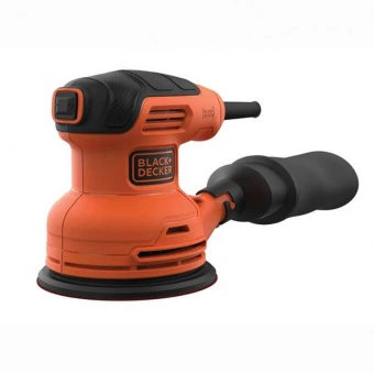 Шліфмашина ексцентрикова BLACK+DECKER, 230 Вт, 125 мм, 13000 об/хв, амплітуда 2 мм, вага 1.2 кг