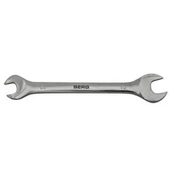 Ключ ріжковий двосторонній Cr-V 14х15мм Berg | 48-107