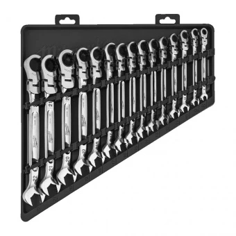 MILWAUKEE Набір метричних ключів рожково-накидних MAX BITEз храповиком та шарниром,  | 4932478558