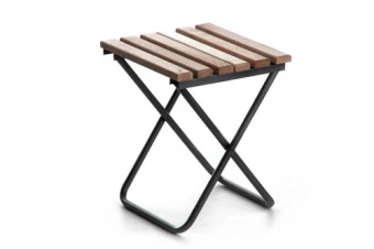 Стул складной с деревянным сидением 33*30*37 СИЛА