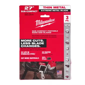 MILWAUKEE Полотно для стрічк. пили , 687мм, ш.зуб. 12/14мм, (4-8мм проф.), (3шт) | 48390711