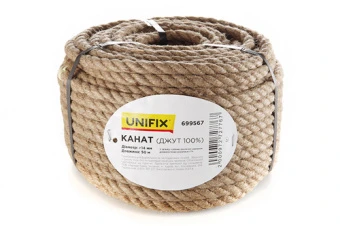 Канат (джут 100%) 16мм 50м UNIFIX