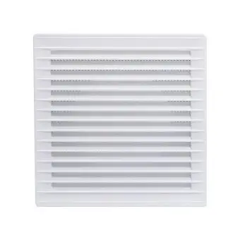 Решітка вентиляційна 172х172 мм, розємна, з пласт. сіткою, нахилені жалюзі, фланець d 125 мм Air