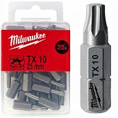 MILWAUKEE Насадка TX10 25мм (25 шт) | 4932399594