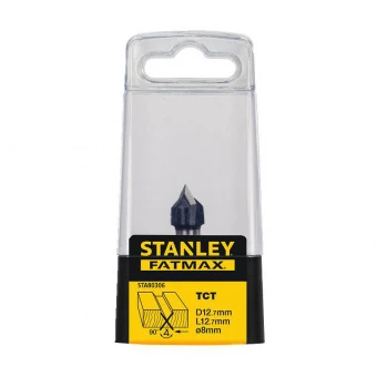 STANLEY STA80306 Фреза по дереву FatMax, ТСТ ластівчин хвіст 90х12,7 мм, цанга 8 мм, бокс