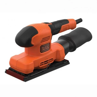 Шліфмашина вібраційна BLACK+DECKER, 150 Вт, 15000 об/мин, 90х187 мм, амплітуда 2 мм, вага 1.4 кг