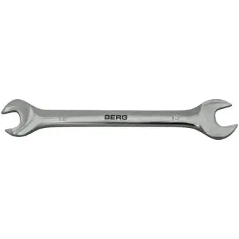 Ключ ріжковий двосторонній Cr-V 12х13мм Berg | 48-105