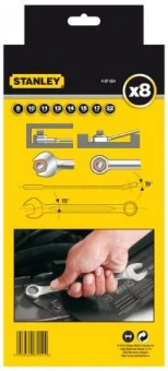 STANLEY 4-87-054 Набор ключей рожково-накидных 8 ед. (8,10,11,13,14, 15,17,22мм) на блистере