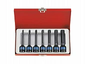 KING TONY Набор шестигранников 1/2" L= 100мм ударных 04-14мм, 7 шт. | 4457MP