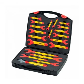 WIHA Набор изолированных односторонних рожковых гаечных ключей 6 -32 мм 20 предм. в чемодане | W4302