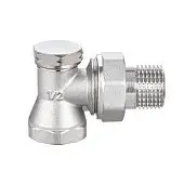 Кран латунний вентильний для підключення радіаторів кутовий нижній 3/4 Double-lin | 78-120