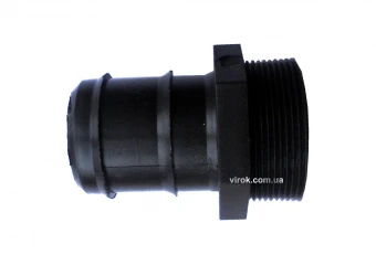 VIROK З'єднання пряме для водяних шлангів пластик. AD 026Е, зовн. різьба М 2", l= 63 мм | 86V238