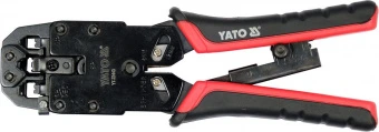 YATO Кліщі для обтискання і зачистки кaбелів YATO : RJ45, RJ10, RJ11, L= 205 мм  | YT-22443