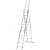 Драбина алюмінієва 3-х секційна Квітка PRO (3х11 сходинок) (110-9311)