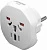 STHOR Розетка-адаптер електромережевий до 250 В, 10 А з універсальним гніздом і вилкою ЄВРО-стандарт