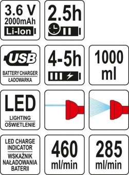 YATO Аккумуляторный опрыскиватель электрический YATO YT-86200