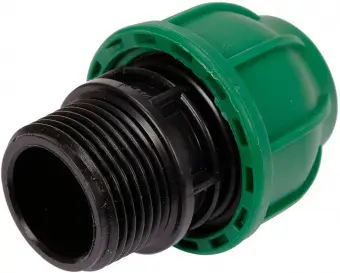 FLO Муфта до водяних пластикових труб з зовн. різьбою 25 мм- 1" поліпропіленова, для тиску 1 MPa | 8