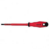 YATO Викрутка плоска діелектрична ізольована YATO : шліц SL4 x 100 мм. VDE до 1000V  | YT-2817