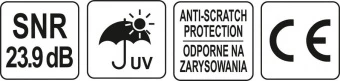 YATO Навушники протишумні комбіновані з захисними окулярами затемненими YATO DW | YT-74635