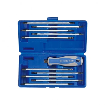 KING TONY Набор отверток с двусторонними насадками 10 ед. | 32518MR