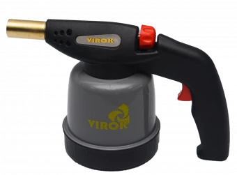 VIROK Лампа паяльна газова з п`єзозапалом 360º під балон 190 г  | 44V143
