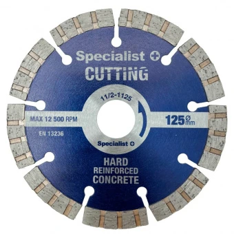 Specialist+ 11/2-1125 Диск алмазний PREMIUM 125x10x22