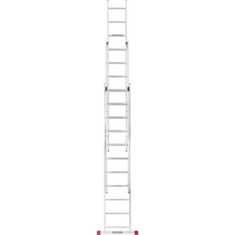 Драбина алюмінієва 3-х секційна Квітка PRO (3х11 сходинок) (110-9311)