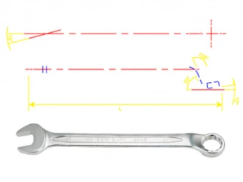 KING TONY Ключ рожково-накидной с изгибом 45° 9mm | 1063-09