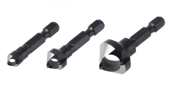 Wolfcraft зенкеры для поперечных отверстий (3 шт.) Ø 8, 12, 16 // 4375000