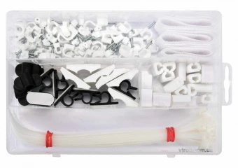 VOREL Гачки для кріплення кабелів , 124 шт.(DW) | 24140