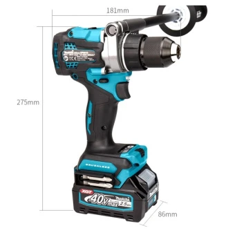 Акумуляторний дриль-шуруповерт Makita DF001GD201 (40 В, 2х2.5 А*год, 150 Н*м)