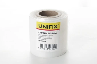 Стретч пленка 100мм 0,4кг (20мкм) прозрачная, втулка 100г UNIFIX